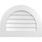 Ekena Millwork Round Top Surface Mount PVC Gable Vent: Non-Functional, w/ 3-1/2"W x 1"P Standard Frame, 26"W x 20"H GVPRT26X2001SN - alternate 1